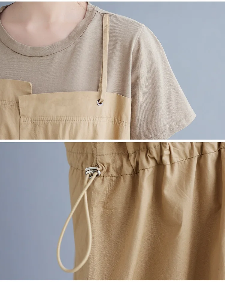 

short sleeve plus size cotton vintage dresses for women casual loose midi woman summer dress elegant clothing 2021