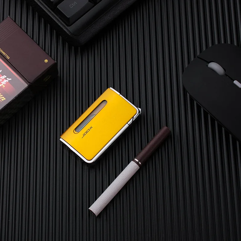 Новинка ультратонкая металлическая струйная компактная зажигалка турбо