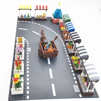 compatible city street building blocks store diy toys for children girls moc classic construction bricks horse road baseplates
