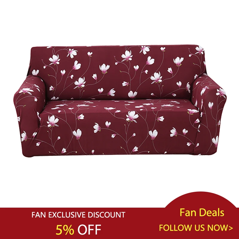 Цветочный принт диван плотная накидка все включено элегантный крышка эластичный