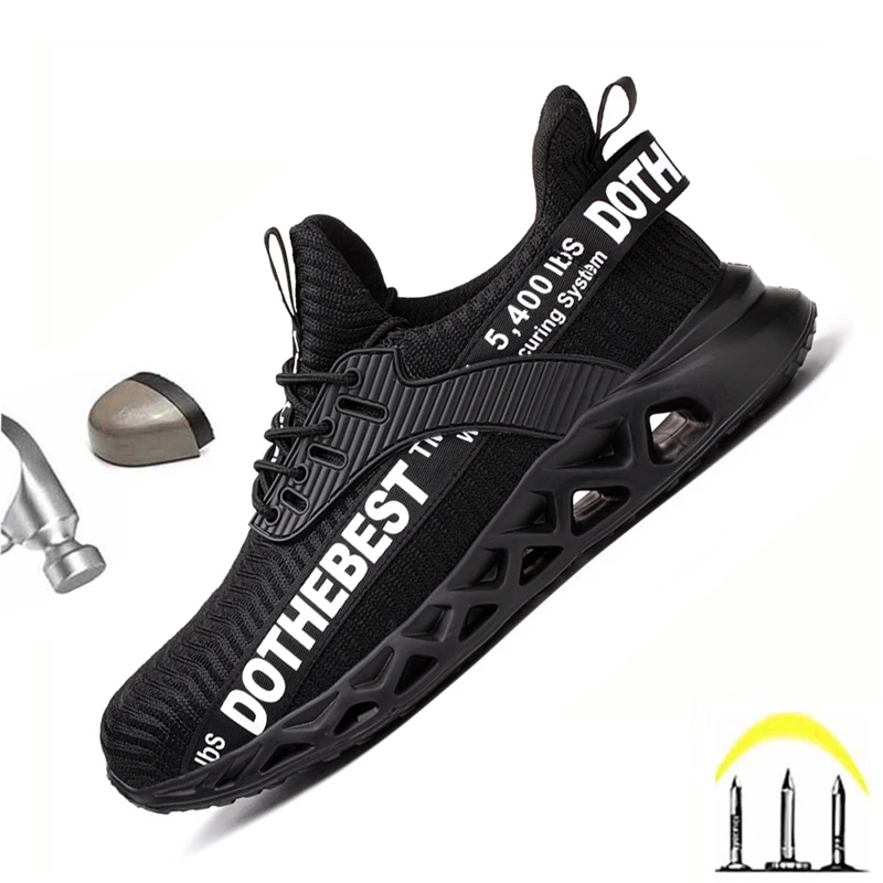 Защитные ботинки со стальным носком для мужчин и женщин рабочие кроссовки