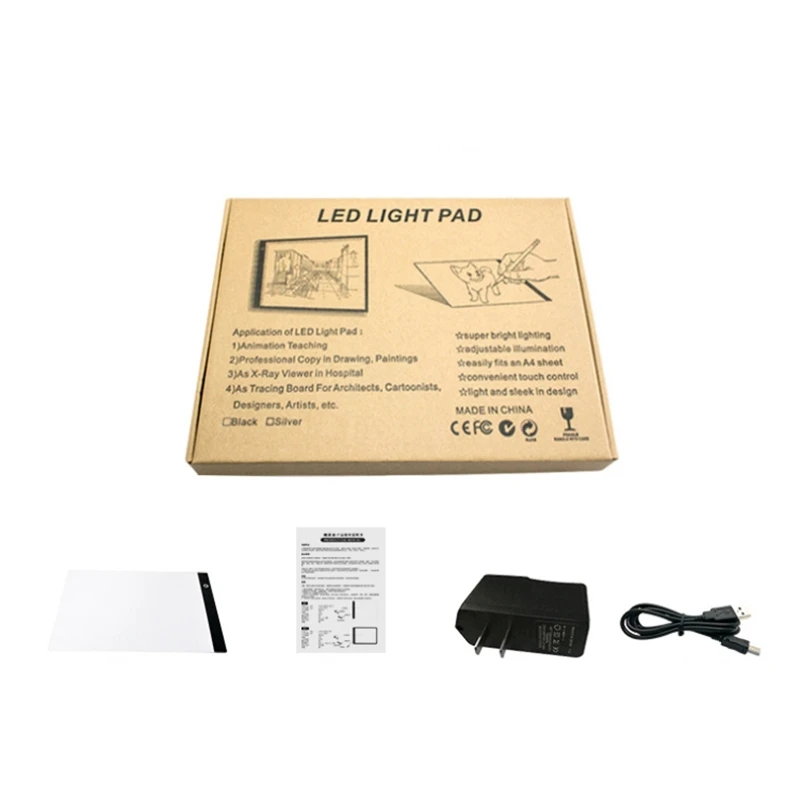

A4R LED Light Pad for Diamond Painting, USB Powered Light Board Kit, Adjustable Brightness Us Plug