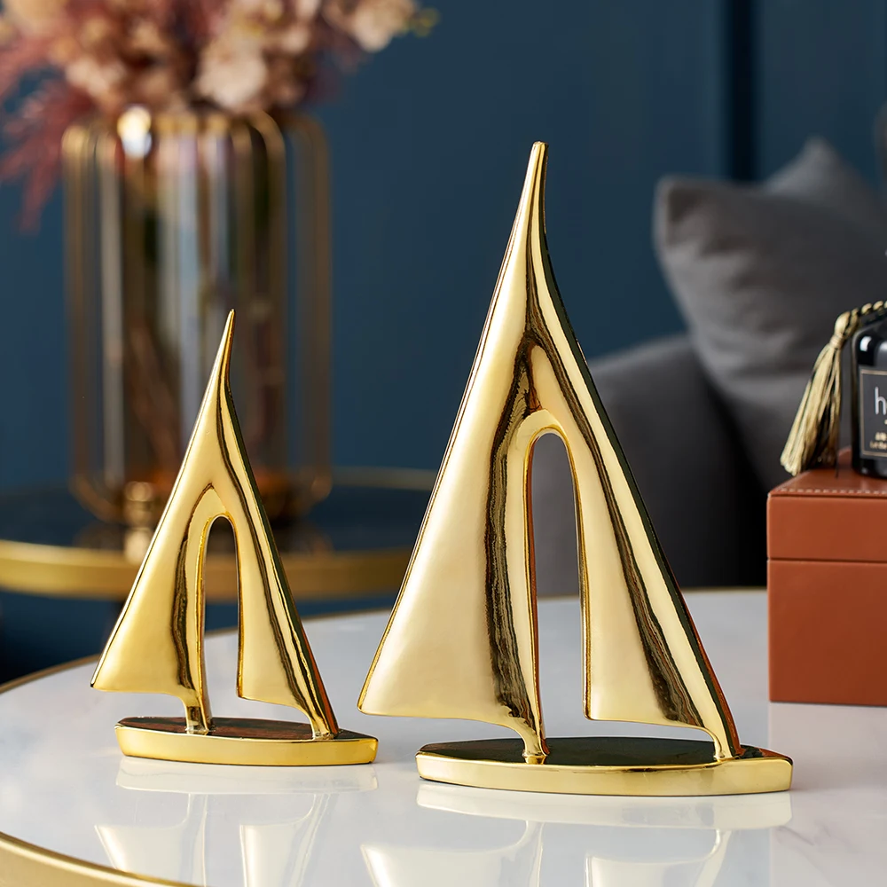 Современный домашний декор статуэтка корабля статуэтки из смолы модель