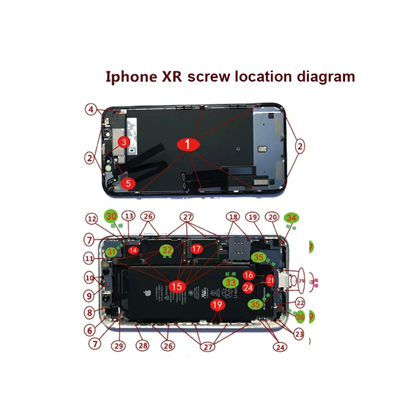 Полный набор винтов для телефона XS XSMAX XR X 6SP 6S 6P 6 ремонтный болт полный комплект