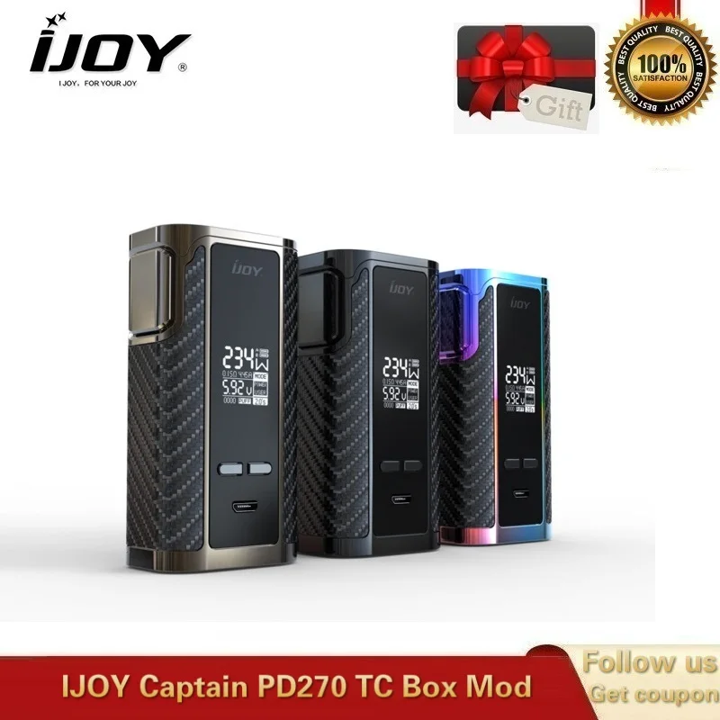 Боксмод IJOY Captain PD270 TC 234 Вт подходит для Vape Tank испаритель электронная сигарета VS Gen