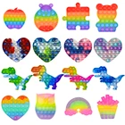 Игрушка-фиджет динозавр, поппер с радужными пузырями, сенсорные мини-игрушки для детей и родителей, Интерактивная игрушка для взрослых