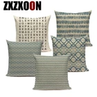 Скандинавский стиль абстрактный Синий Декоративные Чехлы для подушек простой геометрический чехол для диванной подушки, домашний декор для гостиной