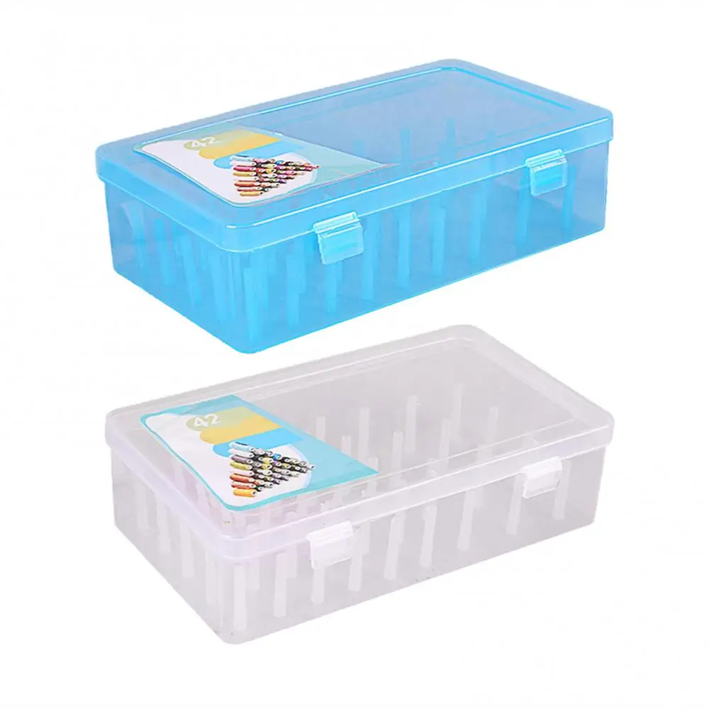 

Hot Sales 42 Axis Sewing Threads Box Transparent Needle Wire Storage Organizer Containers