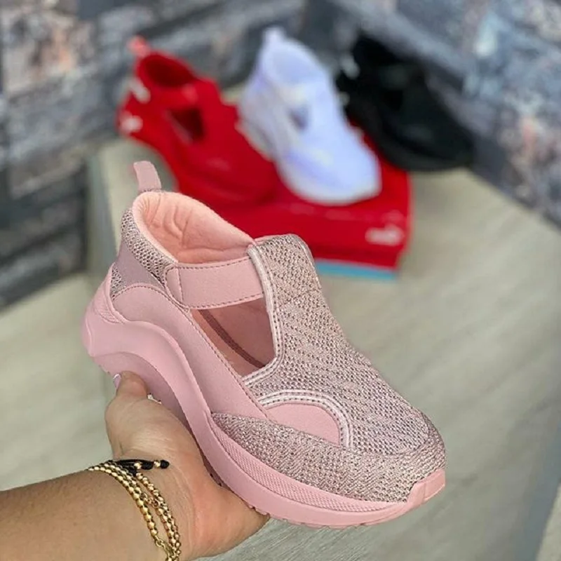 

2020 Autumn Women Sneakers Platform Woman Shoes Casual Mesh Woman Vulcanized Shoes Lightweight Walking Footwear Mujer Plus Size