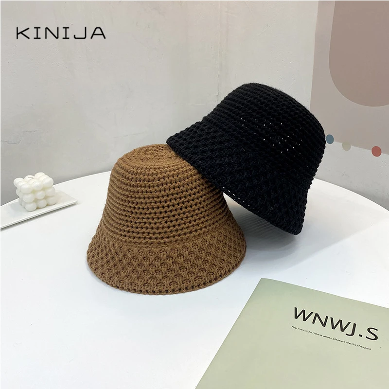 Осенняя женская вязаная шапка в рыбацком стиле аксессуары винтажная