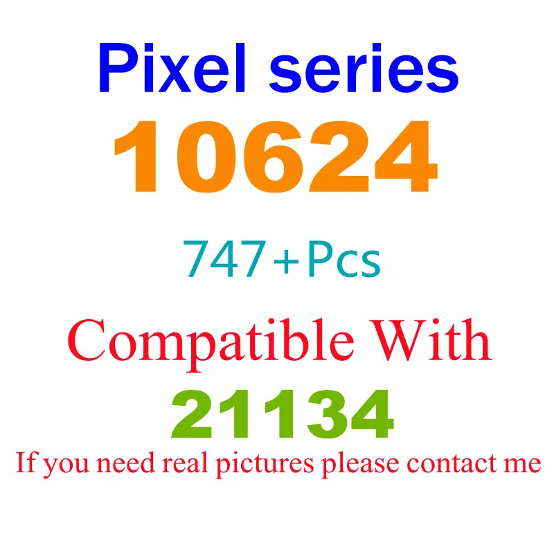 

747Pcs 10624 Building Block Toy Pixel Series 21134 Assembled Building Block Children's Toy Gifts