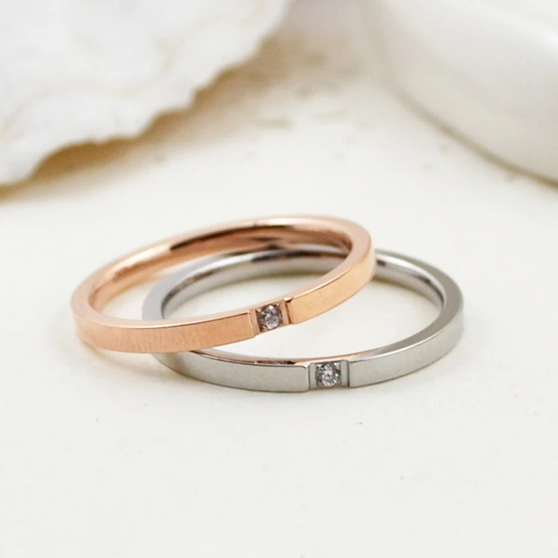 Кольцо из титановой стали под розовое золото размером 4 5 6 7 8 9 10 XRQ88 | Украшения и