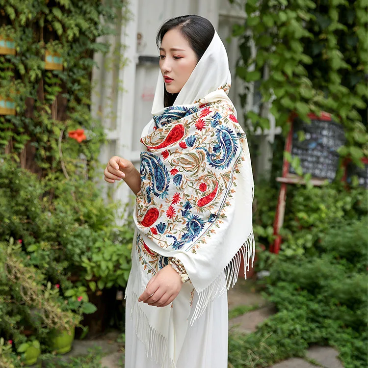 Бренд горячий новый дамы имитация кашемира вышитые шаль шарф осень и зима кешью