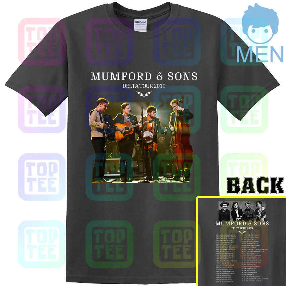 Темно-серый Новинка; Лидер продаж; 8849-MUMFORD& SONS Delta Tour ; футболка; размеры S-3XL - Цвет: Темно-серый
