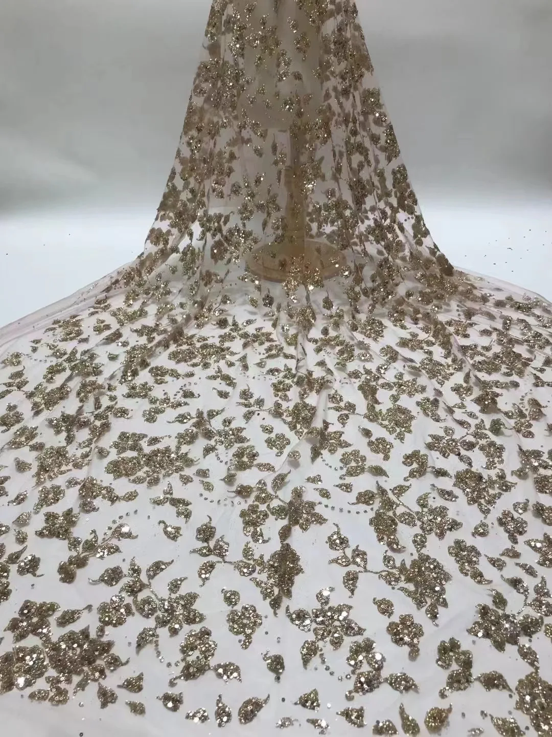 

Роскошная кружевная Тюлевая ткань для свадебных торжеств и вечеринок, 5 ярдов