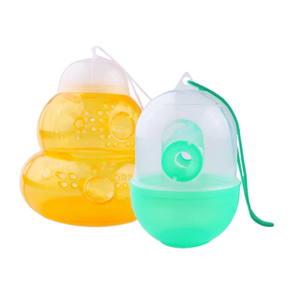 

2pcs Hanging Wasp Trap Portable Wasp Bee Fly Trap Safe Insect Catcher