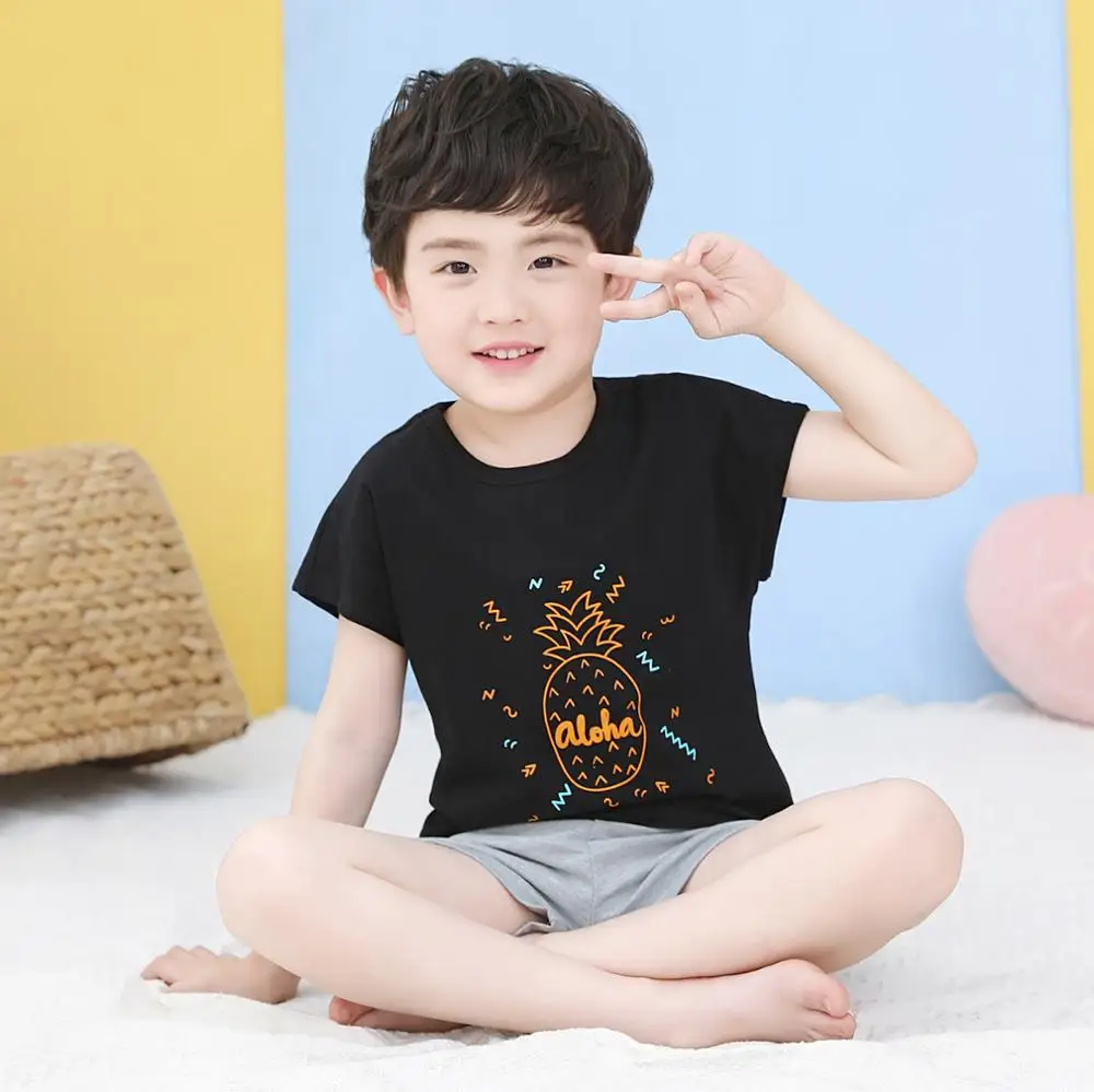 Детская Пижама с коротким рукавом на Возраст 3 11 лет|Комплекты пижам| |