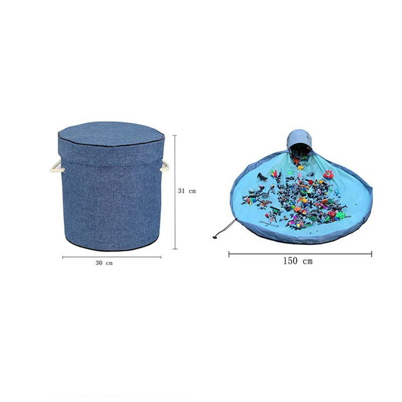 

Toy Storage Bag Toy Bags Play Mat Bag Toys Slideaway Clean-Up and Storage Container Organizer Multifunctional 1.5m Mat