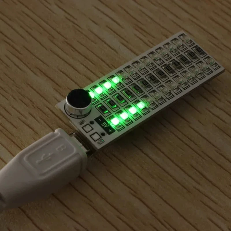 USB мини-спектсветильник свет управление звуком Чувствительность Регулируемая