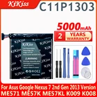 Оригинальный аккумулятор KiKiss для Asus Nexus 7 II 2 2nd 2013, ME57K, ME57KL, K00, 5000 мАч, C11P1303, аккумулятор для планшета Asus Nexus7 2013