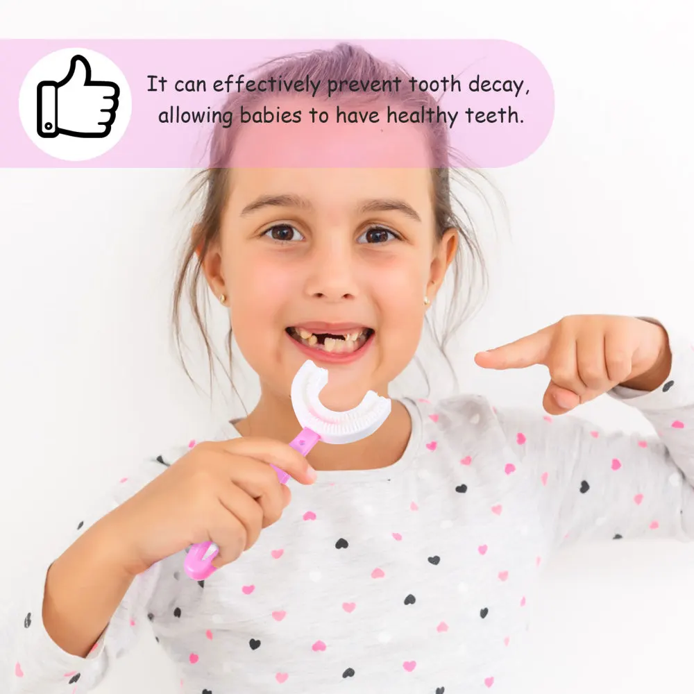 

3Pcs Children U-Shape Toothbrushes Handheld Toothbrushes Children Tooth Brushes