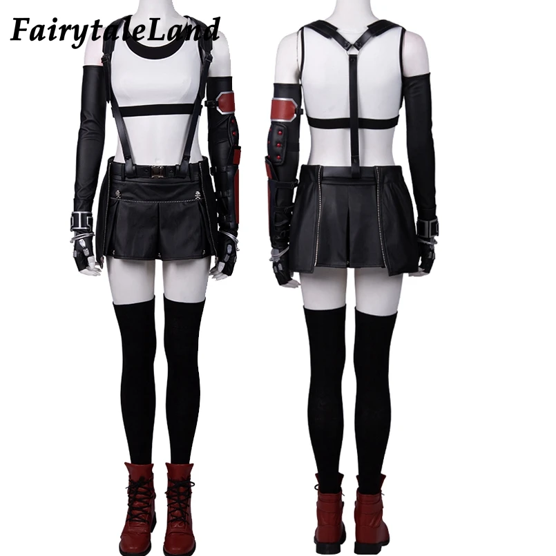 Костюм для косплея Tifa Lockhart пикантная рубашка на бретелях Хэллоуина ремейк VII