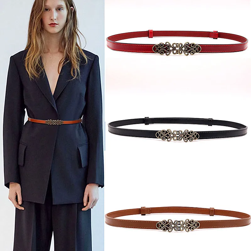 

Women Belt Fashion Waist Belt Genuine Leather Metal Buckle Heart Pin Belts for Ladies Leisure Dress Jeans Wild Waistband Luxury