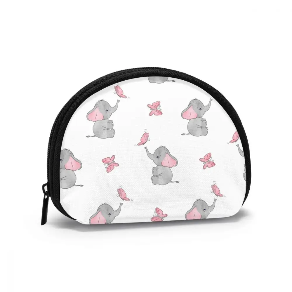 

Cute Elephants And Butterflies Classic Style Wallet Genuine Wallets Short Purse Card Holder Wallet Woman Fashion High Quality