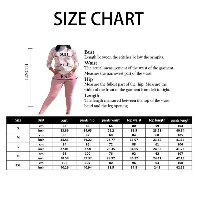 

Women Two Piece Cute Sweet Suits Long Sleeve Heart Shirt Top & Pocket Pants Set