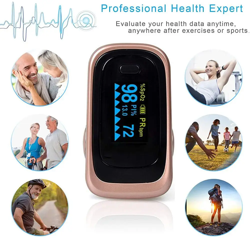 Пульсоксиметр на кончик пальца с OLED-дисплеем прибор для измерения уровня