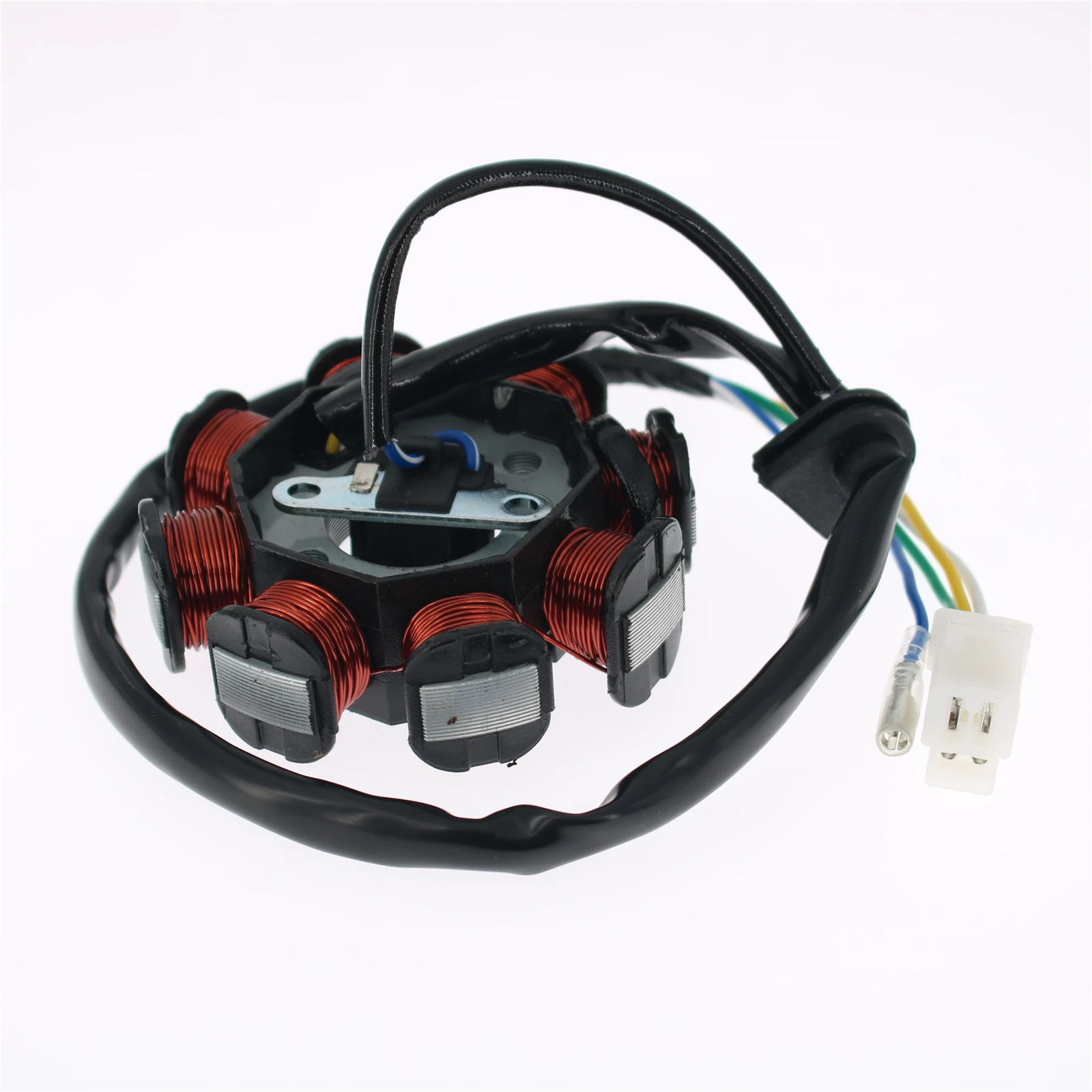 Wilebo GY6 49cc 50cc 8 полюсов катушки 4 провода постоянного тока магнитный Статор для