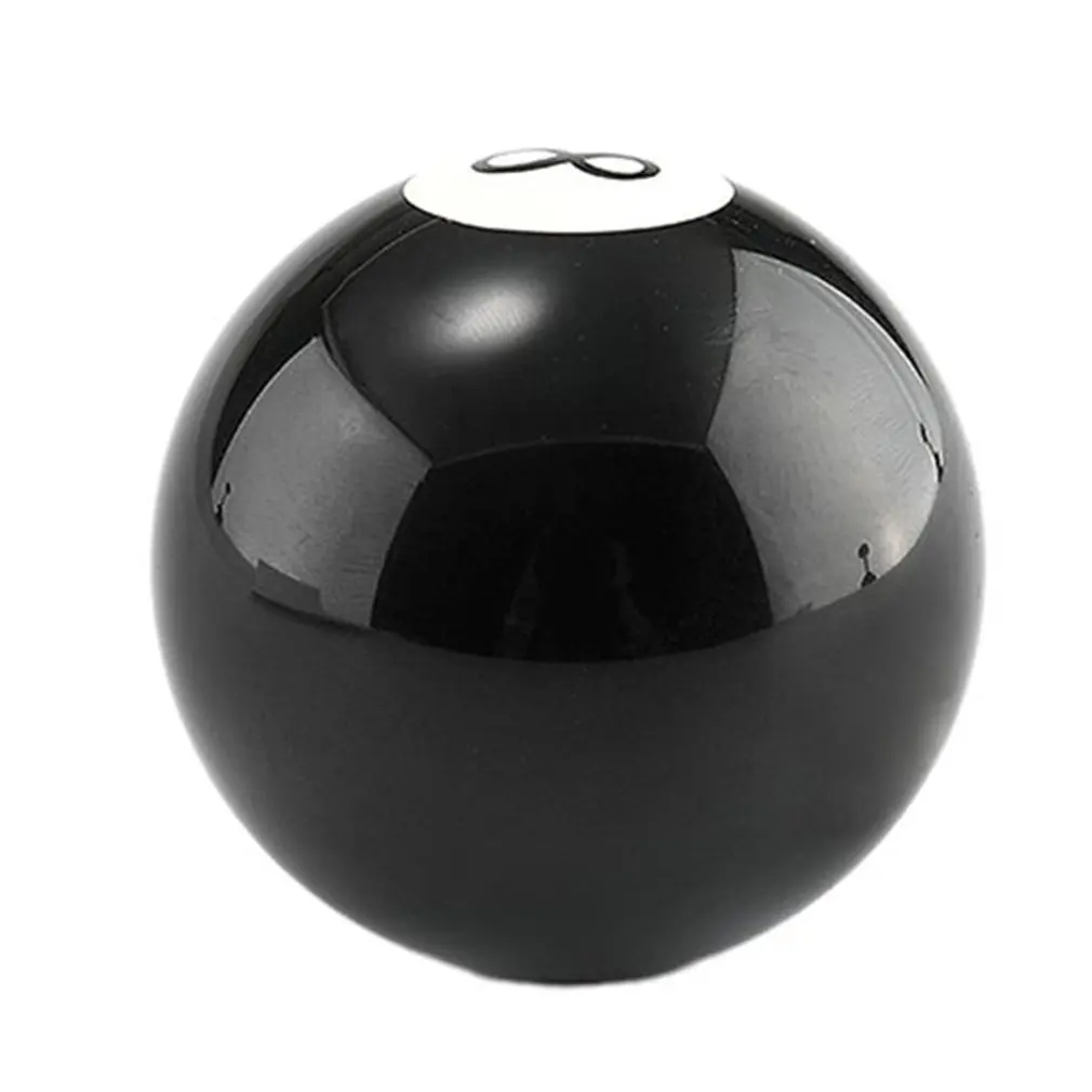 

Black 8 eight Pool Billiard Ball Gear Shift Knob w/ Adapter Universal Vehicle AT/MT Shifter Lever Head