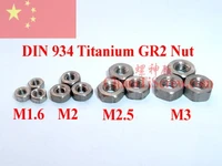 din 934 titanium nuts m1 6 m2 m2 5 m3 m4 m5 m6 ti gr2 polished