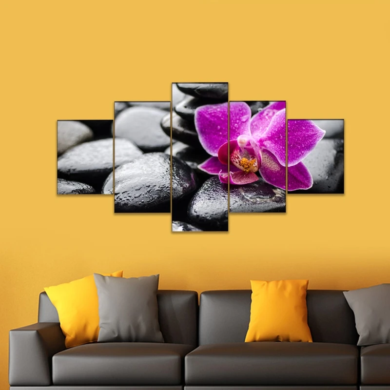 

5pcs Unframed Stone Flower Oil Paintings Print Posters Wall Abstract Art Picture 91AD