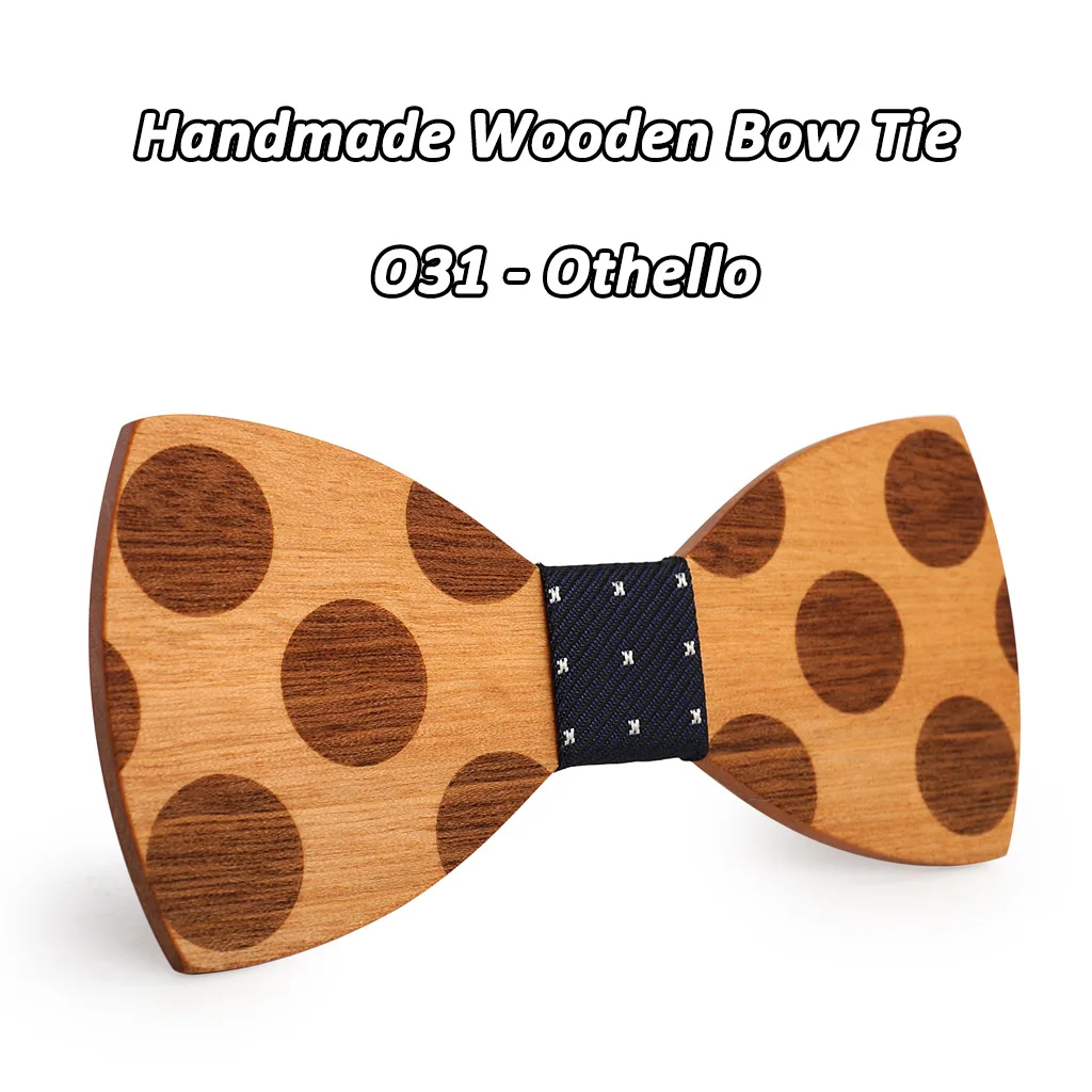 

Men's Business Wooden Bow Tie Shirt Neckwear Dots Male Bowknots Wood Bowties for Women Tuxedo Cravat Necktie