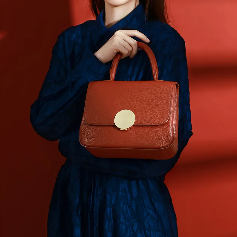 

Women‘s Cow Leathet Handbag Lady Elegant Tote Female Famous Luxury Designet Shoulder Crossbody Hight Quality Red Bridal Bags