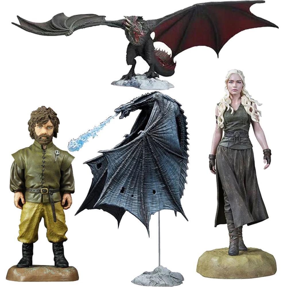 Песнь Льда и Огня Игра престолов ночной король ледяной VISERION daeneris аттракционы Drogon Аниме ПВХ Фигурки игрушки аниме фигурки