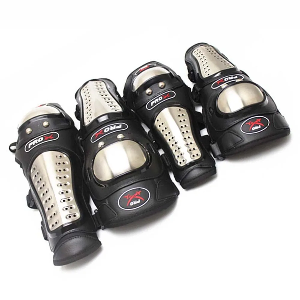 

Black Motorcycle Kneepad EVA Motorcycle Protectors Safety Gear Stainless Stee Light Weight Useful