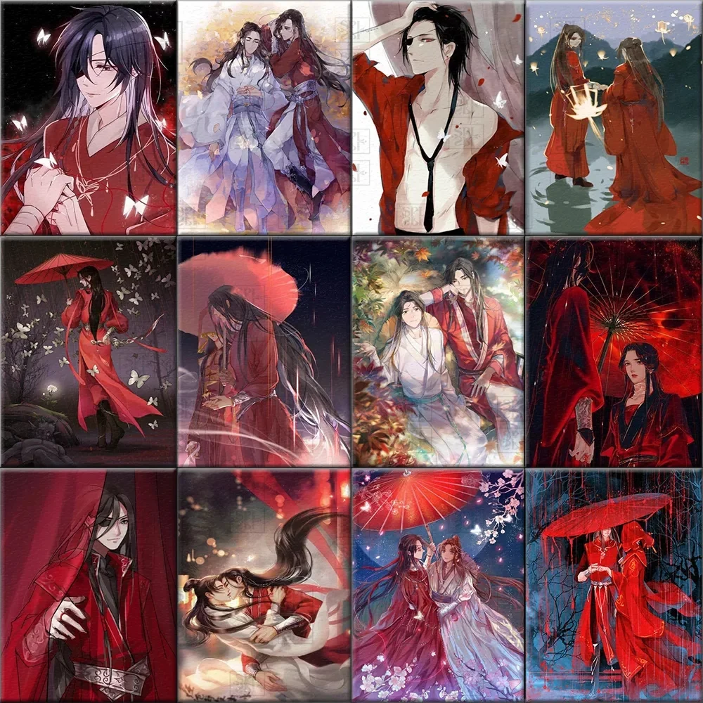 

Tian Guan Ci Fu Anime Diamond Painting Full Square Round Drill Rhinestone Embroidery Cross Stitch Kits Handmade Wall Art Poster