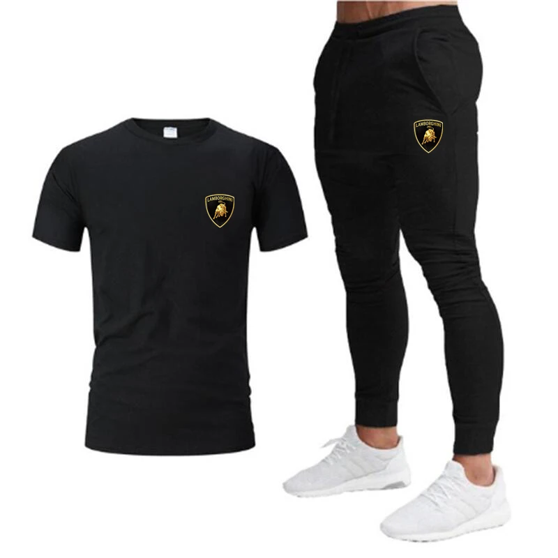 

Men's Tracksuit Men T-shirt + Men's Shorts Two Piece Set Casual Soft Sportswear Brand Men Clothing Men's Suit Jogging Male Sets