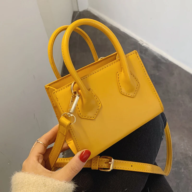 Одноцветная мини квадратная сумка 2020 модная Новая высококачественная женская