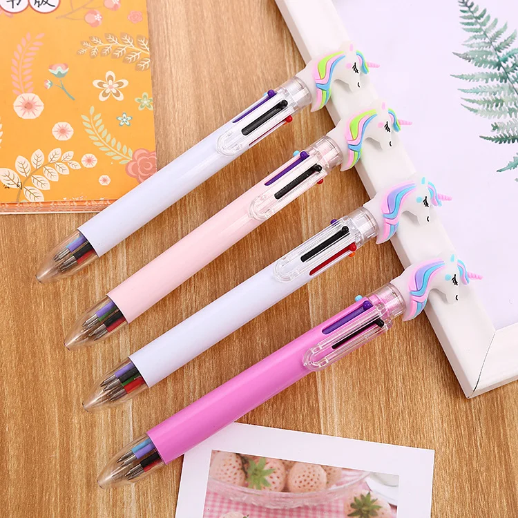 10 Pcs Creative Cute Cartoon Animal Pig Unicorn Flamingo Love Styling Gel Pen Pens for Writing Materiais Escolares