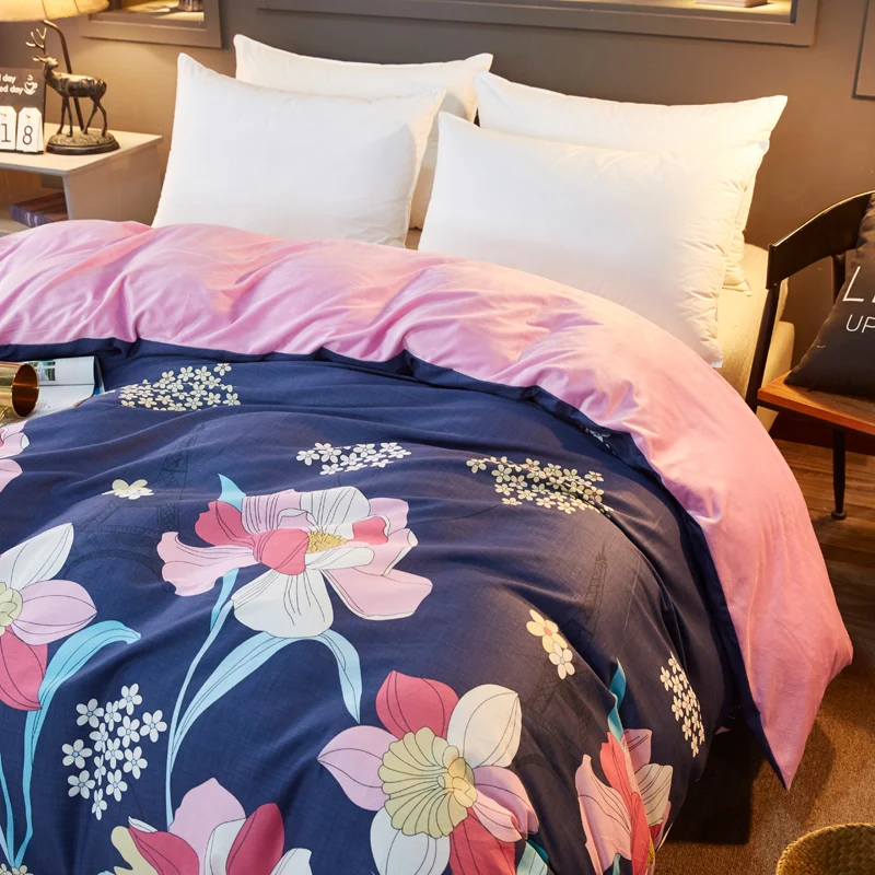 Очаровательное бархатное однослойное покрывало с лепестками из 100% хлопка и