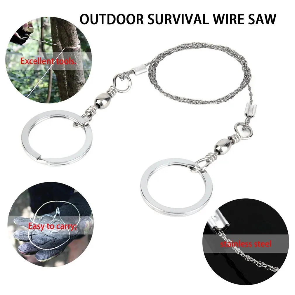 

1PC Wire Saw Ring Scroll Stainless Steel Outdoor Practical Camping Hiking Hunting Climbing Emergency Survival Gear Tools Travel