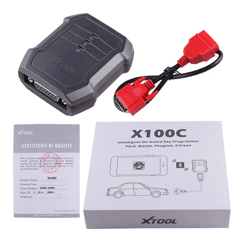 XTOOL X100C Автомобильный ключ программатор для Ford/Mazda/Peugeot/Citroen иммобилайзер