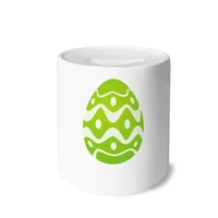 easter festival egg design culture pattern money box saving banks ceramic coin case kids adults
