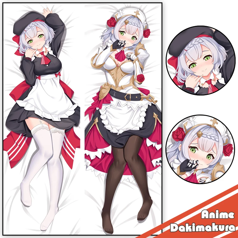

2021 Game Genshin Impact Maid Cosplay Noelle Подушка «Dakimakura» Cover обнимающая тело персиковая кожа наволочка рождественские подарки