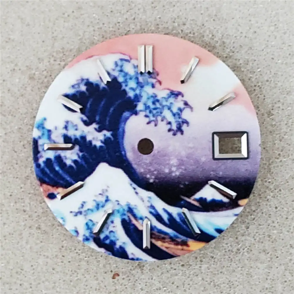 

Creative Full Luminous Watch Dial 28.5MM Surfing Dial for NH35 Watch Movement Repair Part