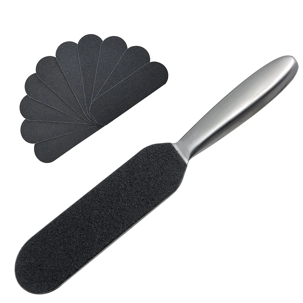 

10pcs Paper Stainless Steel Double Side Pedicure Foot File Hard Skin Remover Pedicure Feet Care Tools Dead Skin Remove