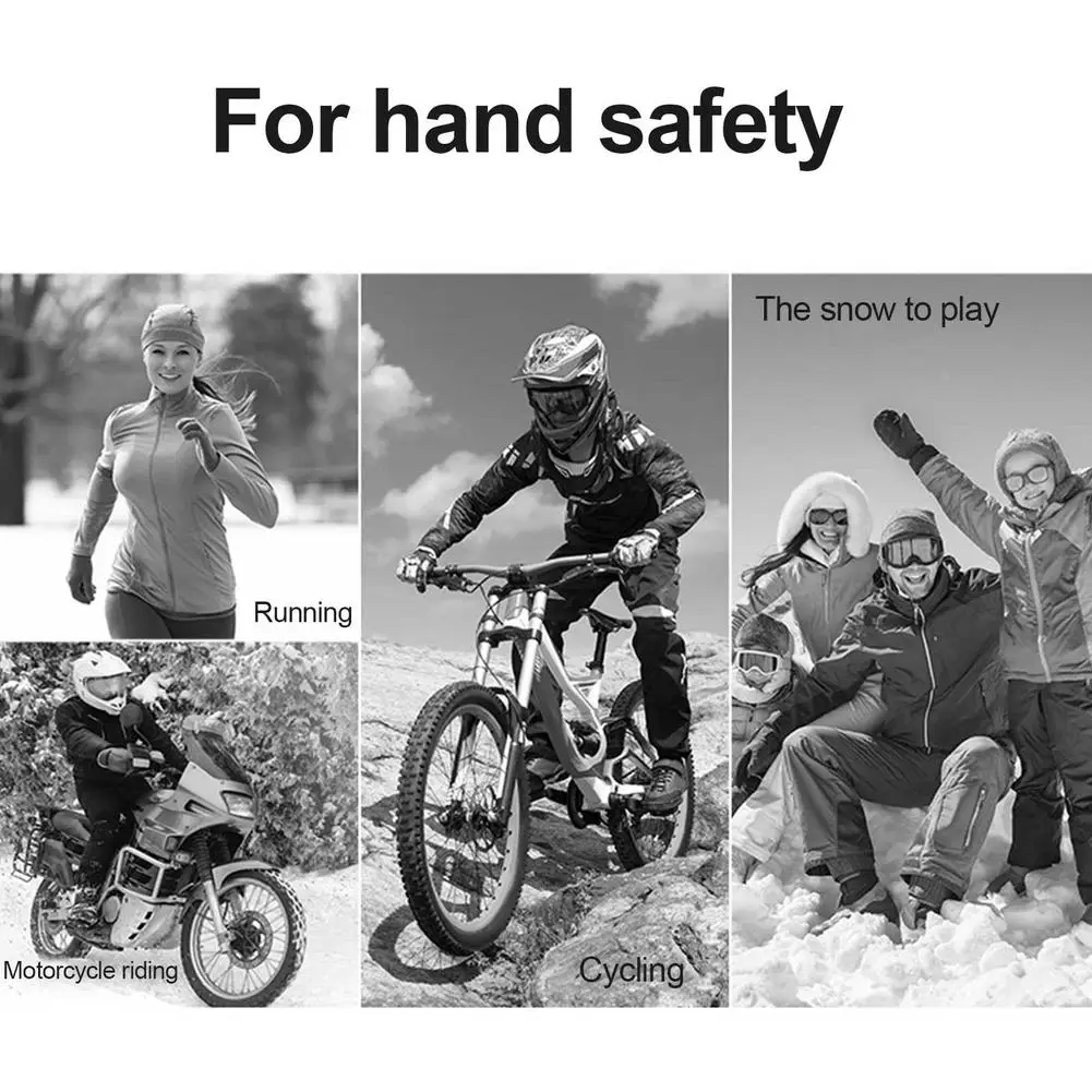 

Mountain Bike Gloves Touch Screen Windproof Reflective Warm Cycling Mittens With Windbreak Wrist Non-slip Palm Windbreak Wrist